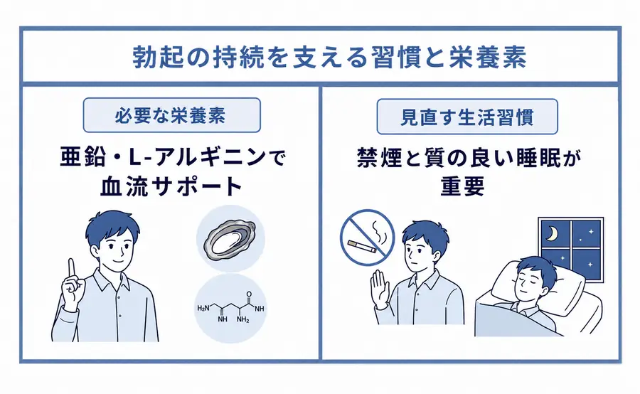 勃起の持続を支える習慣と栄養素