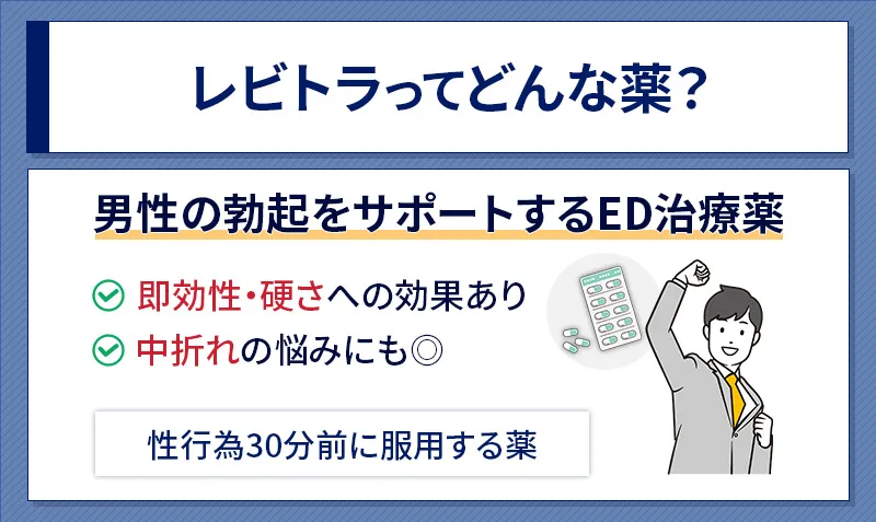 レビトラは勃起をサポートするED治療薬
